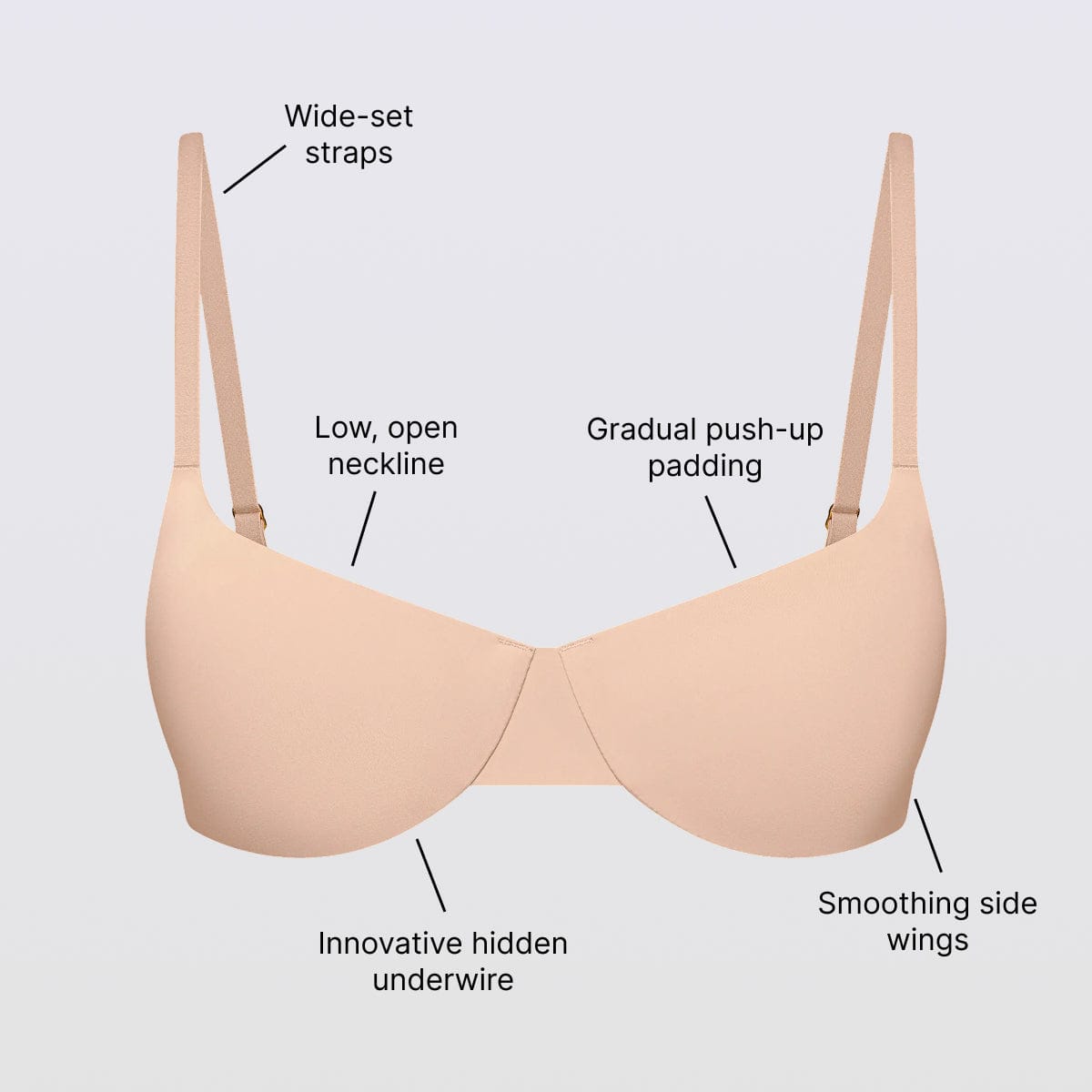 Cameo Balconette Lift Up Bra Black