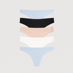 Simply Smooth No Show Thong 5 Pack